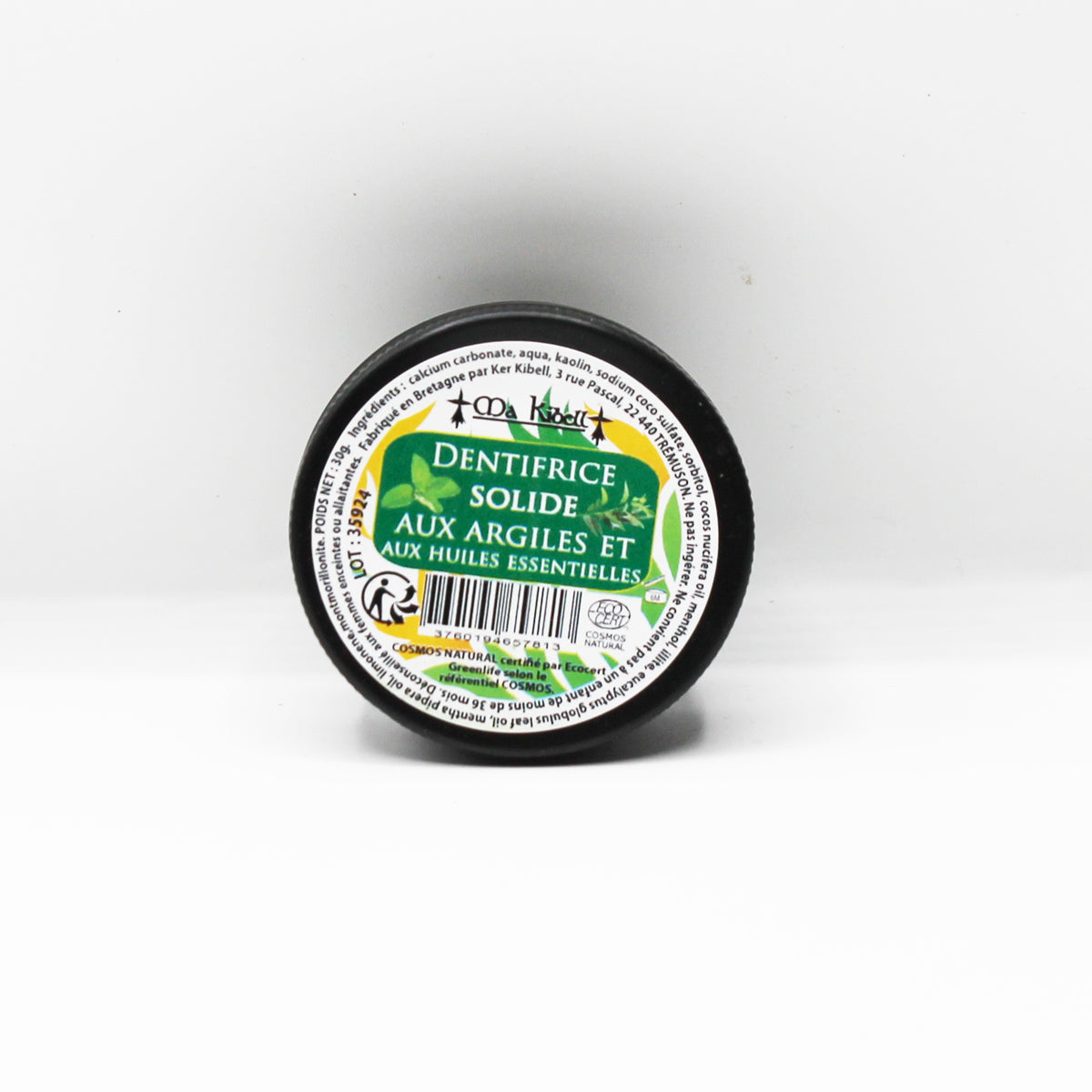 Dentifrice solide aux huiles essentielles et argile